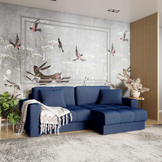 Диван угловой Дензел Лазурит