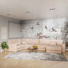 Диван угловой П-образный Дензел Лазурит