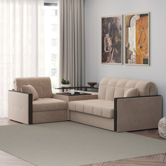 Диван угловой с баром Бристоль 1,4 Лазурит