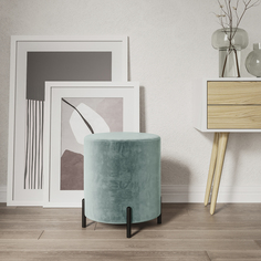 Пуф на ножках Феликс Лазурит