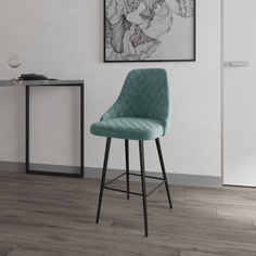 Стул полубарный Вильям Лазурит