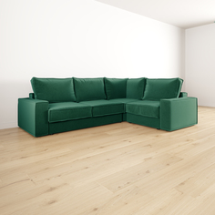 Диван угловой модульный Бергамо Лазурит