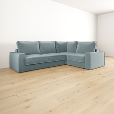 Диван угловой модульный Бергамо Лазурит