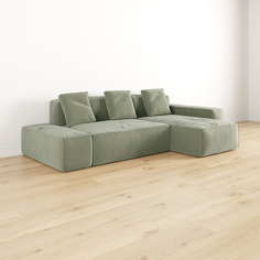 Модульный угловой диван правый Бакстер Лазурит