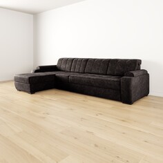 Диван модульный угловой с оттоманкой левый Бруно Лазурит