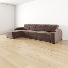 Диван модульный угловой с оттоманкой левый Бруно Лазурит