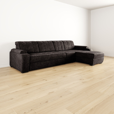 Диван модульный угловой с оттоманкой правый Бруно Лазурит