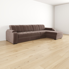 Диван модульный угловой с оттоманкой правый Бруно Лазурит