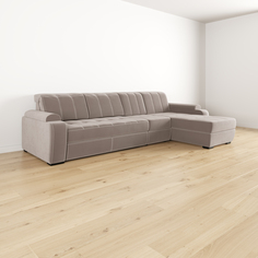 Диван модульный угловой с оттоманкой правый Бруно Лазурит