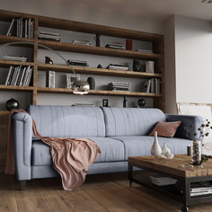 Диван 3-местный Амстердам Лазурит