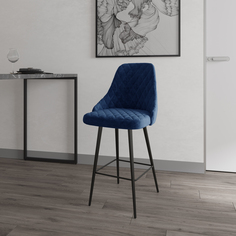 Стул полубарный Вильям Лазурит