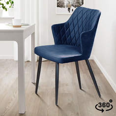 Стул поворотный Хант Ромб 360° Лазурит