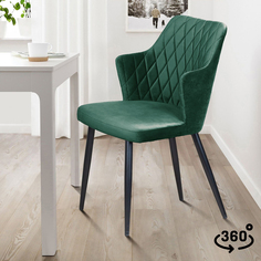 Стул поворотный Хант Ромб 360° Лазурит