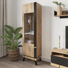 Шкаф-витрина правый Моне Лазурит