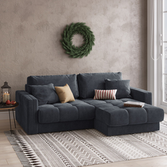 Диван угловой Дензел Лазурит