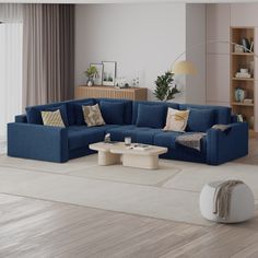 Диван угловой Дензел Лазурит