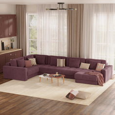 Диван угловой П-образный Дензел Лазурит