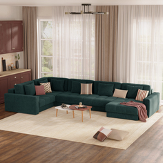 Диван угловой П-образный Дензел Лазурит