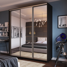 Шкаф-купе 3-дверный Фреско Лазурит