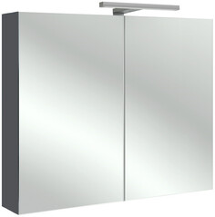 Зеркальный шкаф серый антрацит 80х65 см Jacob Delafon Odeon Up EB796RU-442