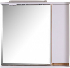 Зеркальный шкаф 80х74,4 см белый/дуб золотой R ASB-Mebel Марко АСБ мебель