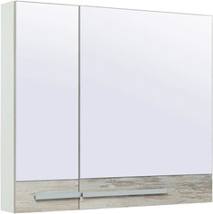 Зеркальный шкаф 85х75 см дуб скандинавский/белый Runo Вудлайн 00-00001007 РУНО