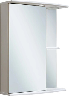 Зеркальный шкаф 55х75 см белый L Runo Николь 00000000037 РУНО