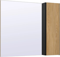 Зеркальный шкаф 85х75 см дуб/черный L/R Runo Мальта 00-00001103 РУНО