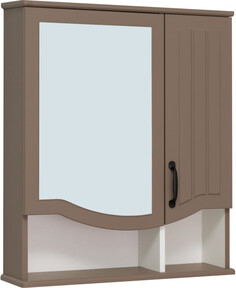 Зеркальный шкаф 65х75 см бежевый Runo Марсель 00-00001220 РУНО