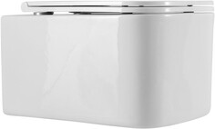 Подвесной безободковый унитаз с сиденьем микролифт Art&Max Latina AM215CHR/SC