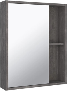 Зеркальный шкаф 52х65 см железный камень L/R Runo Эко 00-00001324 РУНО