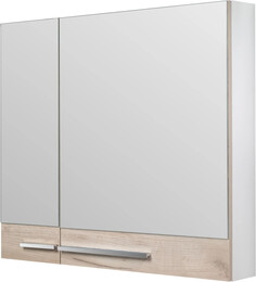 Зеркальный шкаф 85х75 см дуб крафт/белый Runo Вудлайн 00-00001348 РУНО
