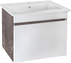 Тумба железный камень/белый глянец 61,4 см Runo Модена 00-00001424 РУНО