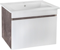 Тумба железный камень/белый глянец 71,8 см Runo Модена 00-00001426 РУНО