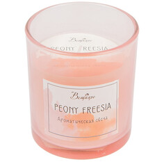 Декорирование Вещицы Ароматическая свеча Peony Freesia в стекле 8x7 см