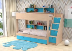 Кровати для подростков Подростковая кровать Белый Слон plus Golden Kids 10 двухъярусная (дуб молочный)