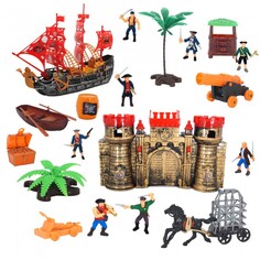 Игровые наборы HK Industries Игровой набор Пираты, пиратский корабль, замок со светом и звуком