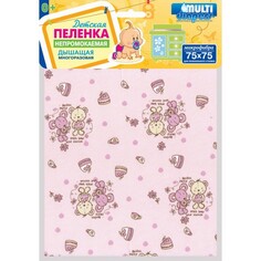 Пеленки Пеленка Multi-Diapers непромокаемая для пеленального столика из микрофибры Пироженки 75х75 см
