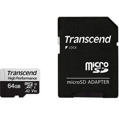 Карта памяти Transcend 64GB UHS-I U3 A2 microSD microSD w/ adapter