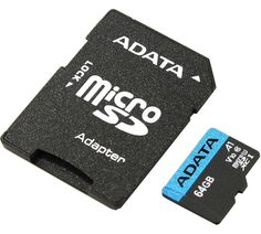Карта памяти Adata micro SDXC 64Gb Premier UHS-I U1 V10 A1 + ADP (85/25 Mb/s)