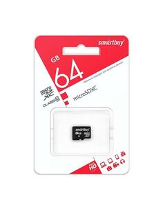 Карта памяти SmartBuy MicroSD 64Gb Class 10 SB64GBSDCL10-00LE