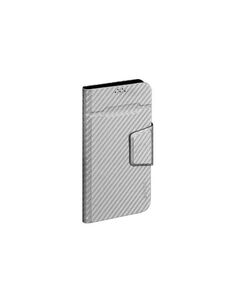 Чехол-подставка Deppa Wallet Fold M для смартфонов 4.3- 5.5, серый карбон 87065