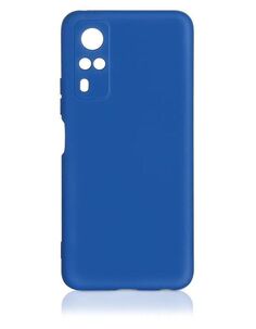 Чехол DF для Poco M4 Pro (4G) с микрофиброй Silicone Blue poOriginal-06