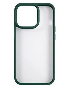 Чехол накладка прозрачная Usams US-BH770 для iPhone 13 Pro силиконовым край темно-зеленый (IP13PPJX02)