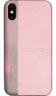 Чехол-накладка So Seven для Apple iPhone X/XS THE METAL EFFECT розовый