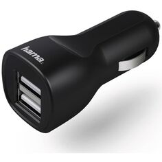 Автомобильное зарядное устройство Hama H-1401660 1.2A+1.2A (00173624) черный