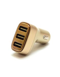 Автомобильное зарядное устройство Momax Polar Light Series Car Charger 3 USB 4.4A Золотистый