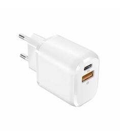 Сетевое зарядное устройство Olmio 043365 Type-C +USB PowerDelivery QuickCharge 20W белый