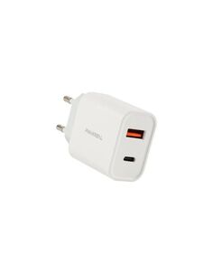 Сетевое зарядное устройство PAVAREAL PA-WC16, USB 2.4А + Type-C PD20W, белое