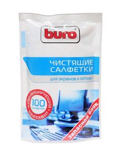 Салфетки Buro BU-Zscreen для экранов мониторов/плазменных/ЖК телевизоров/ноутбуков мягкая упаковка 100шт влажных